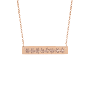 Customized Heartbeat Necklace Rose Gold