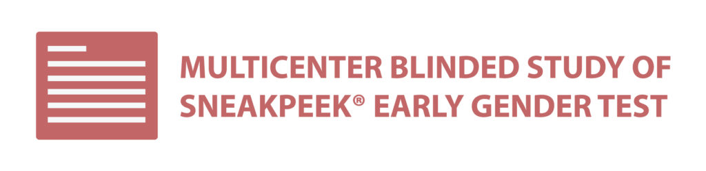 multicenter blended study of SneakPeek early gender test